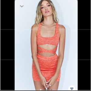 Princess Polly Emma Tie Up Set Orange